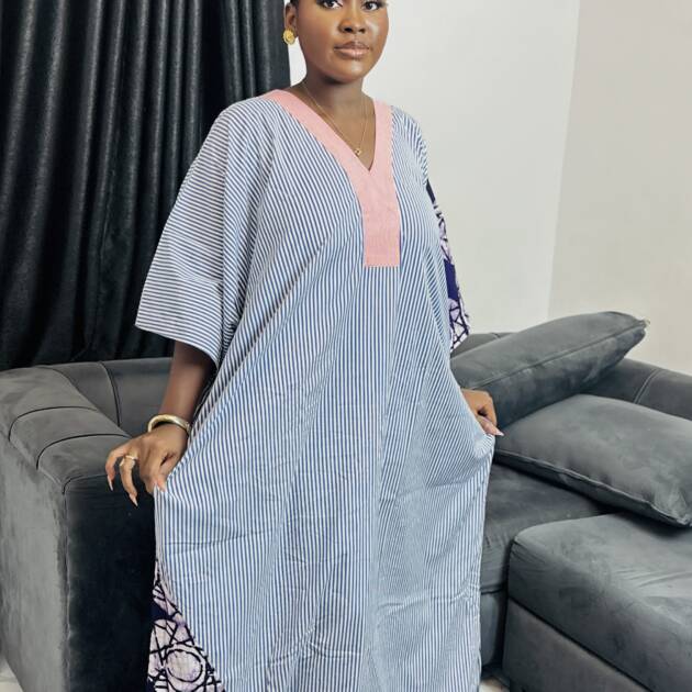 Adire Stripe Dress